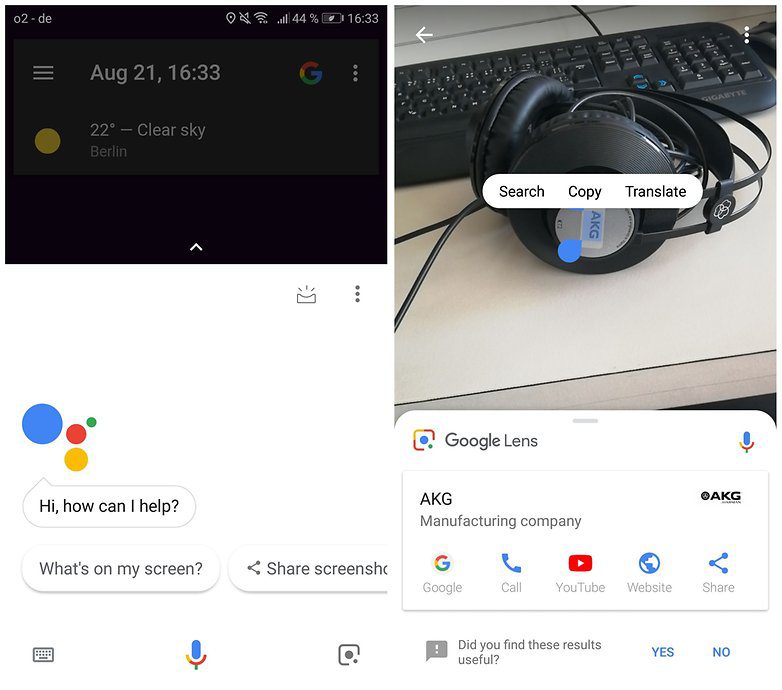 Using Google Assistant with Google Lens