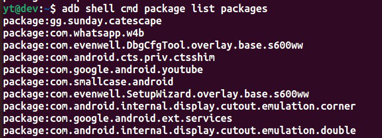 ADB Shell Command List on Android