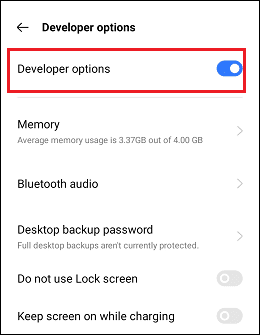 Accessing Developer Options in Android