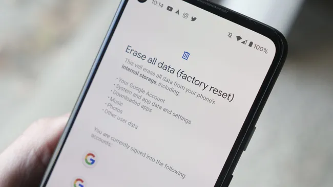 Erase All Data by Factory Resetting Phone